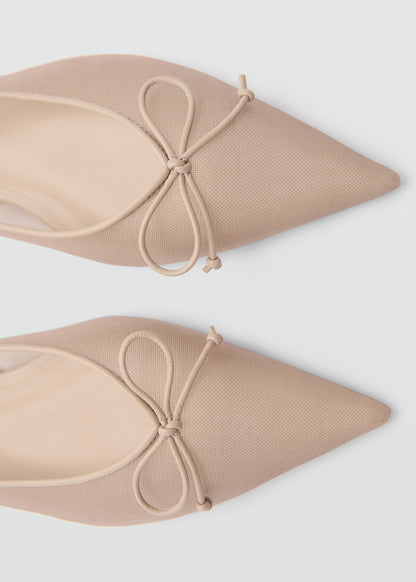 Ballet flats with bow detail