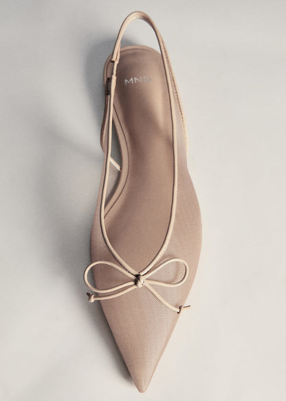 Ballet flats with bow detail