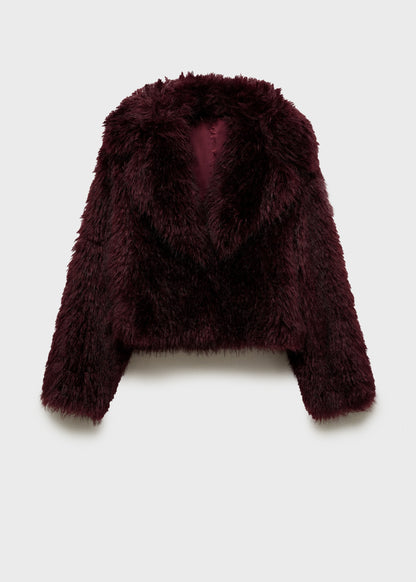 Fur jacket with lapels