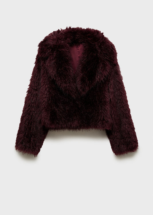 Fur jacket with lapels