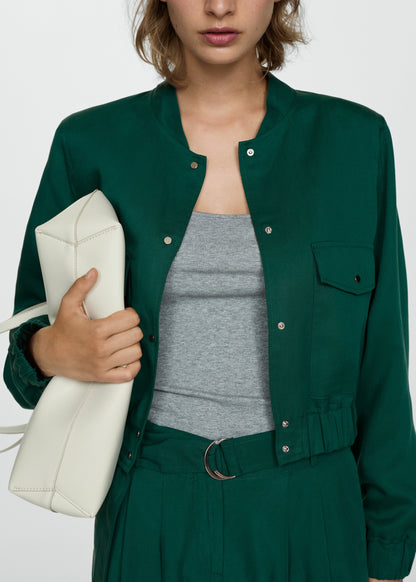 Lyocell jacket with pockets