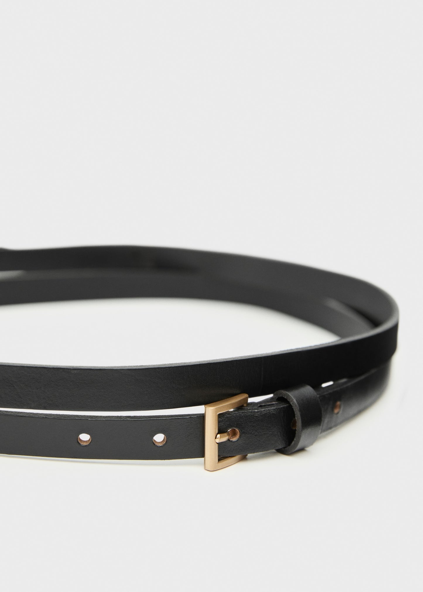 100% fine leather belt with double twist