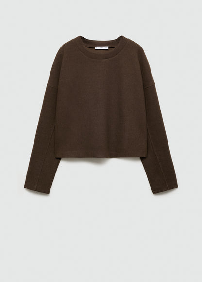 Straight-fit fleece sweatshirt