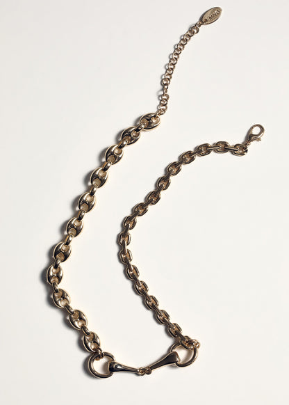 Mixed link collar necklace