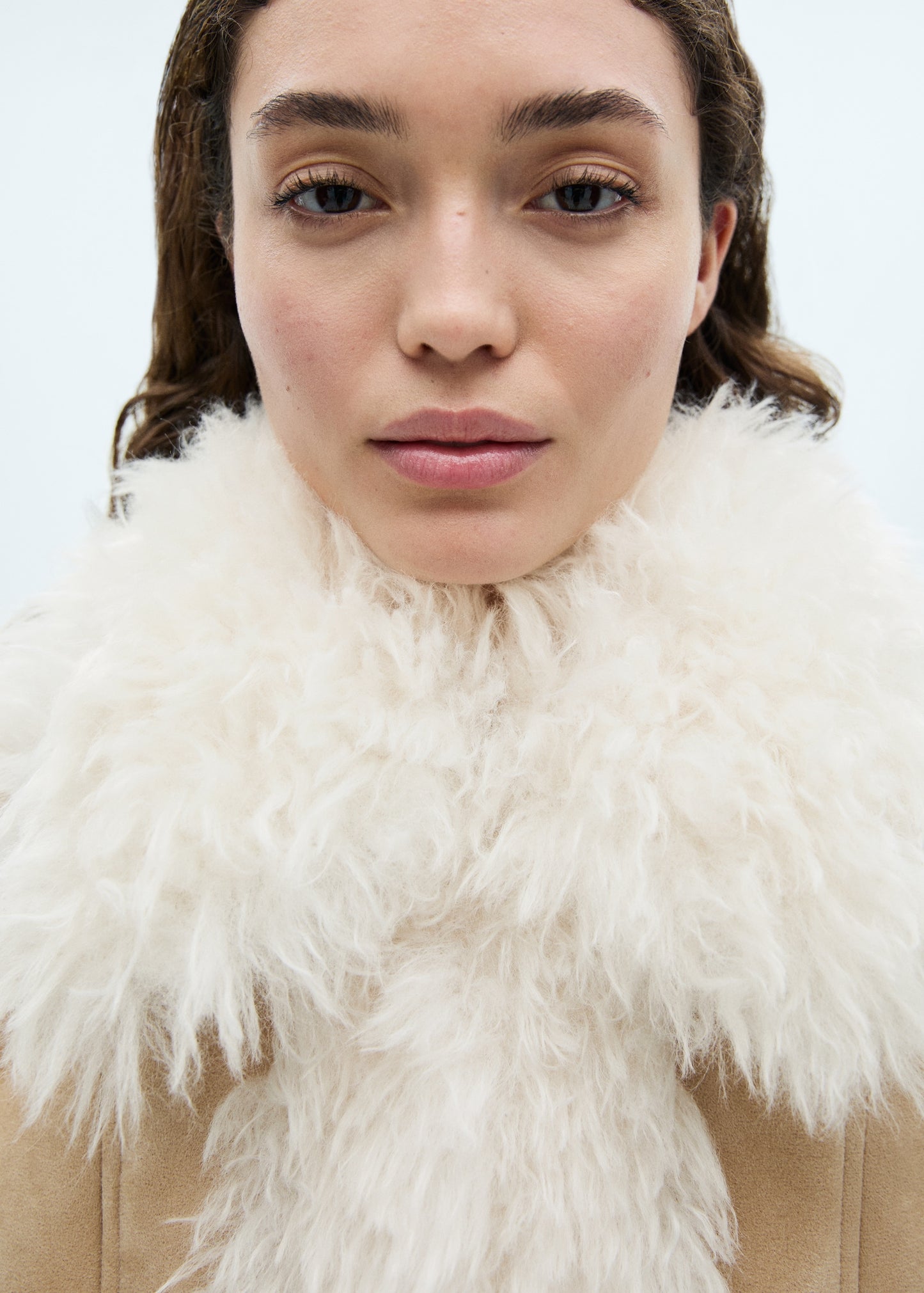 Shearling-lined coat