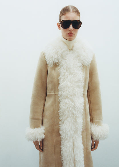 Shearling-lined coat