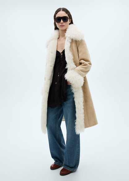 Shearling-lined coat