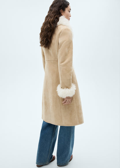 Shearling-lined coat