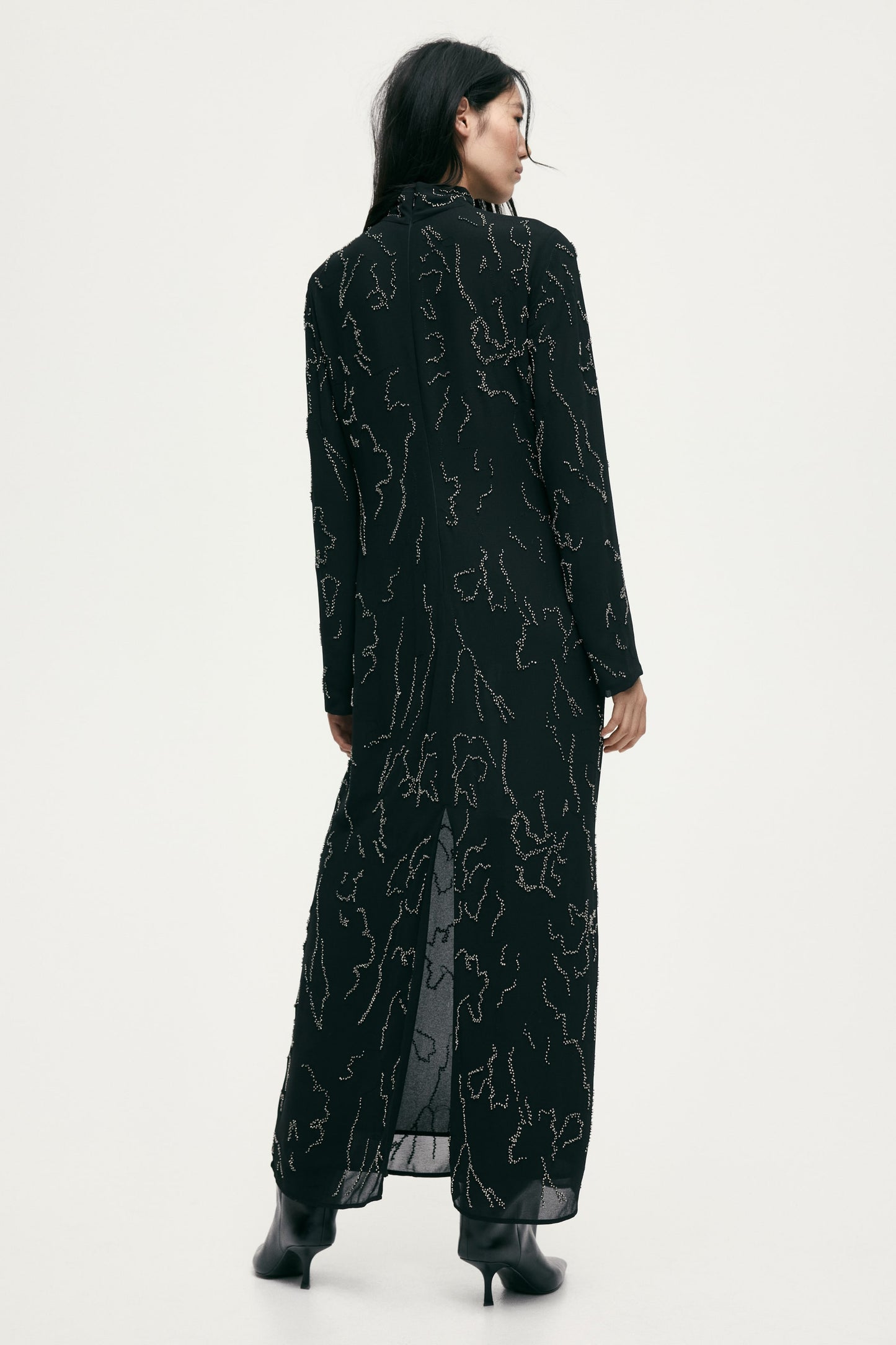 Bead-embellished maxi dress