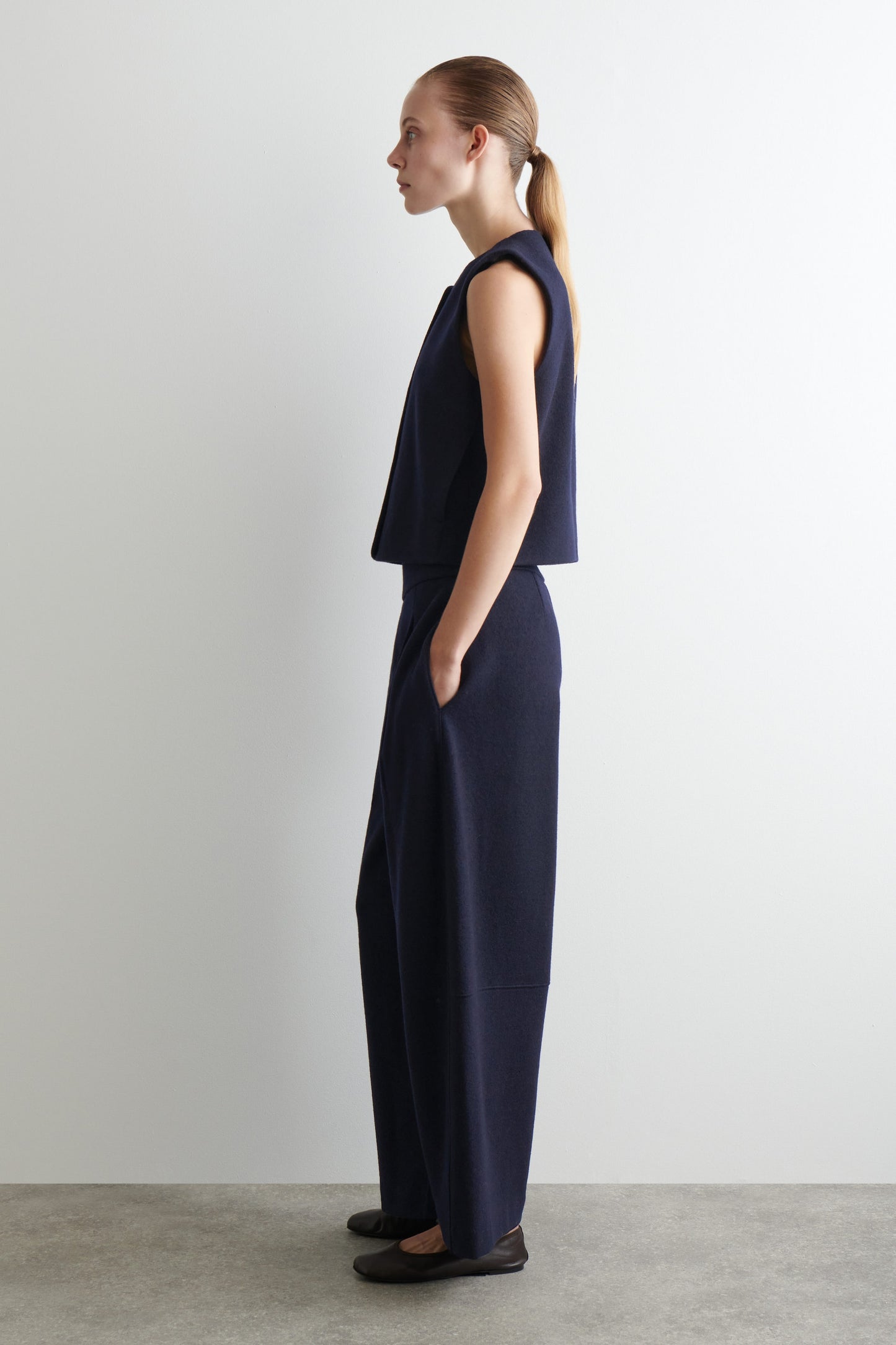 Boiled Merino Wool Waistcoat