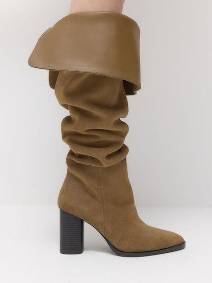 Suede high boots