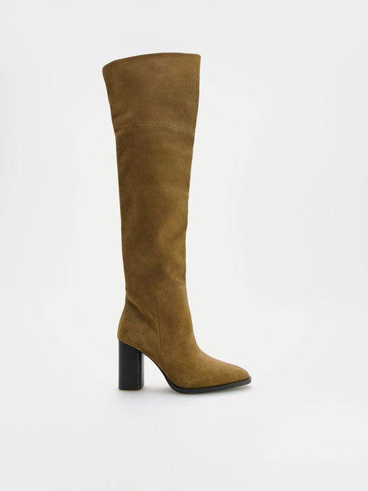 Suede high boots