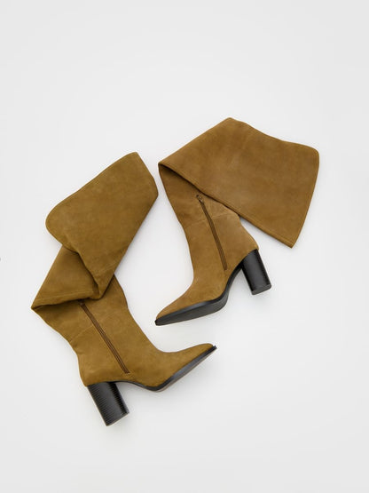 Suede high boots