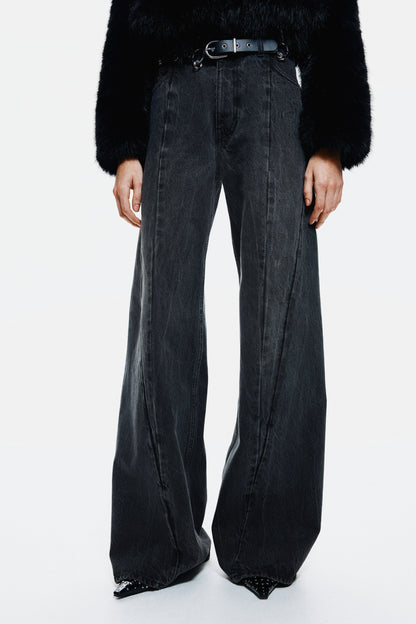Seam-detail jeans