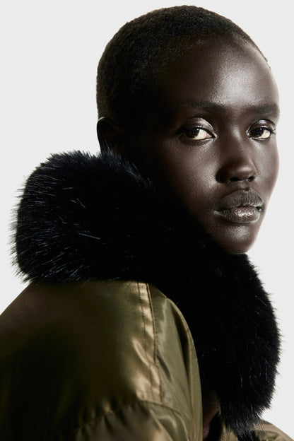 Oversized padded bomber jacket