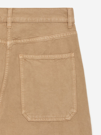 Barrel-Leg Cotton Trousers