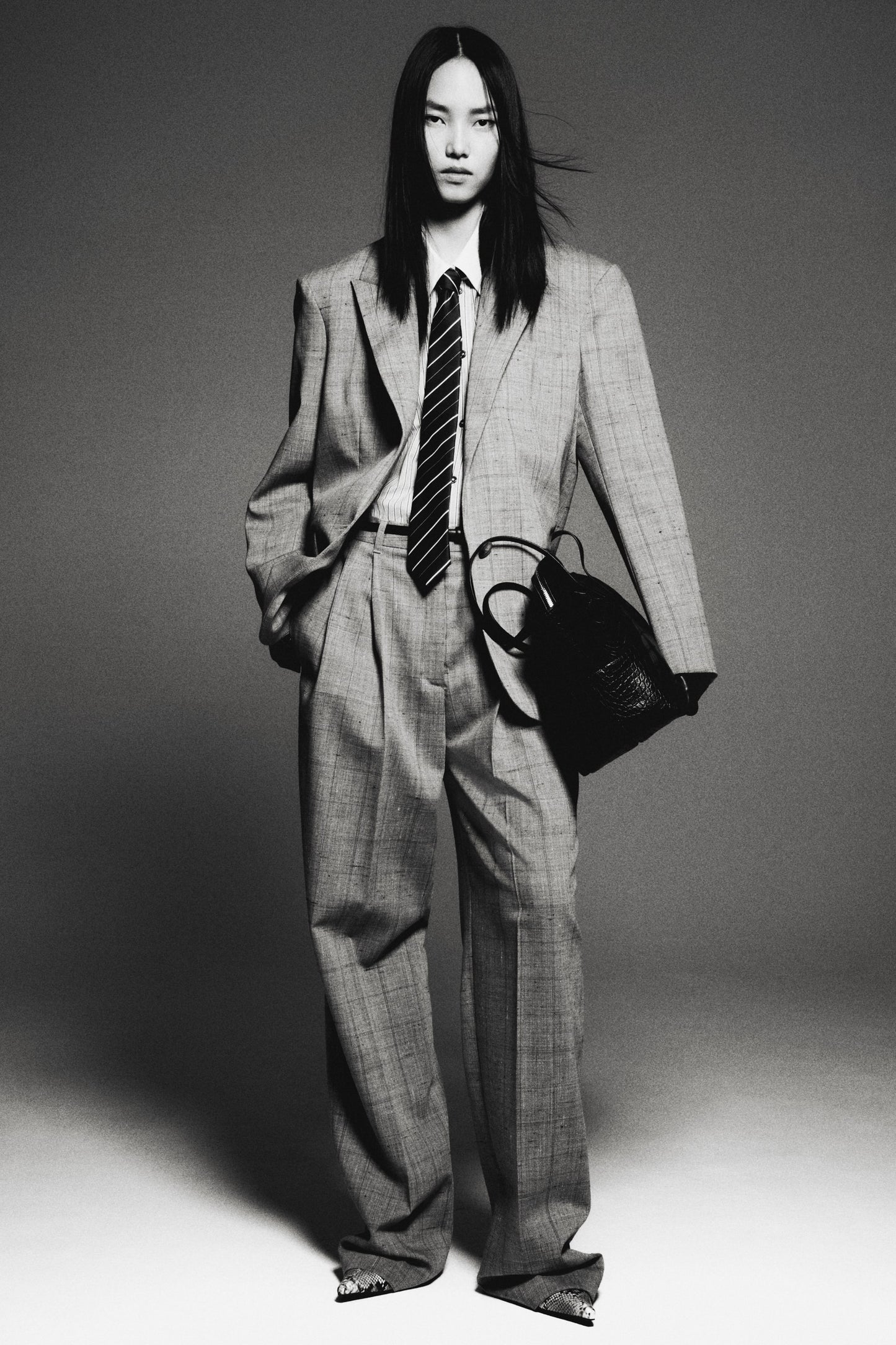 Tailored wool-blend trousers