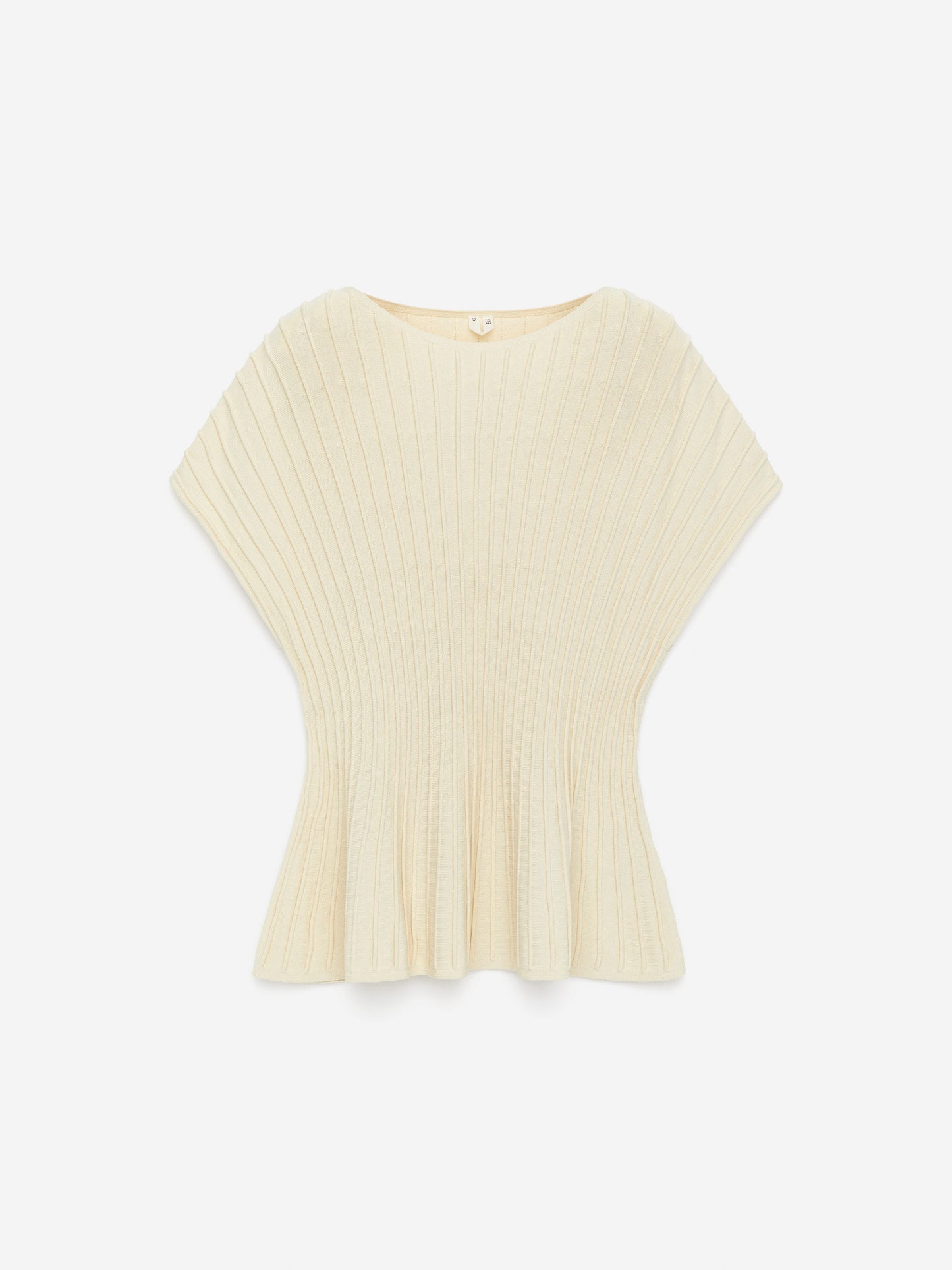 Fine-Knit Peplum Top