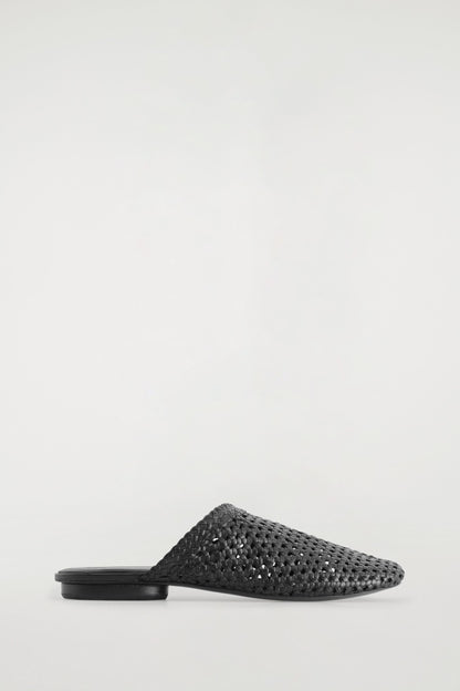 Braided Leather Mules