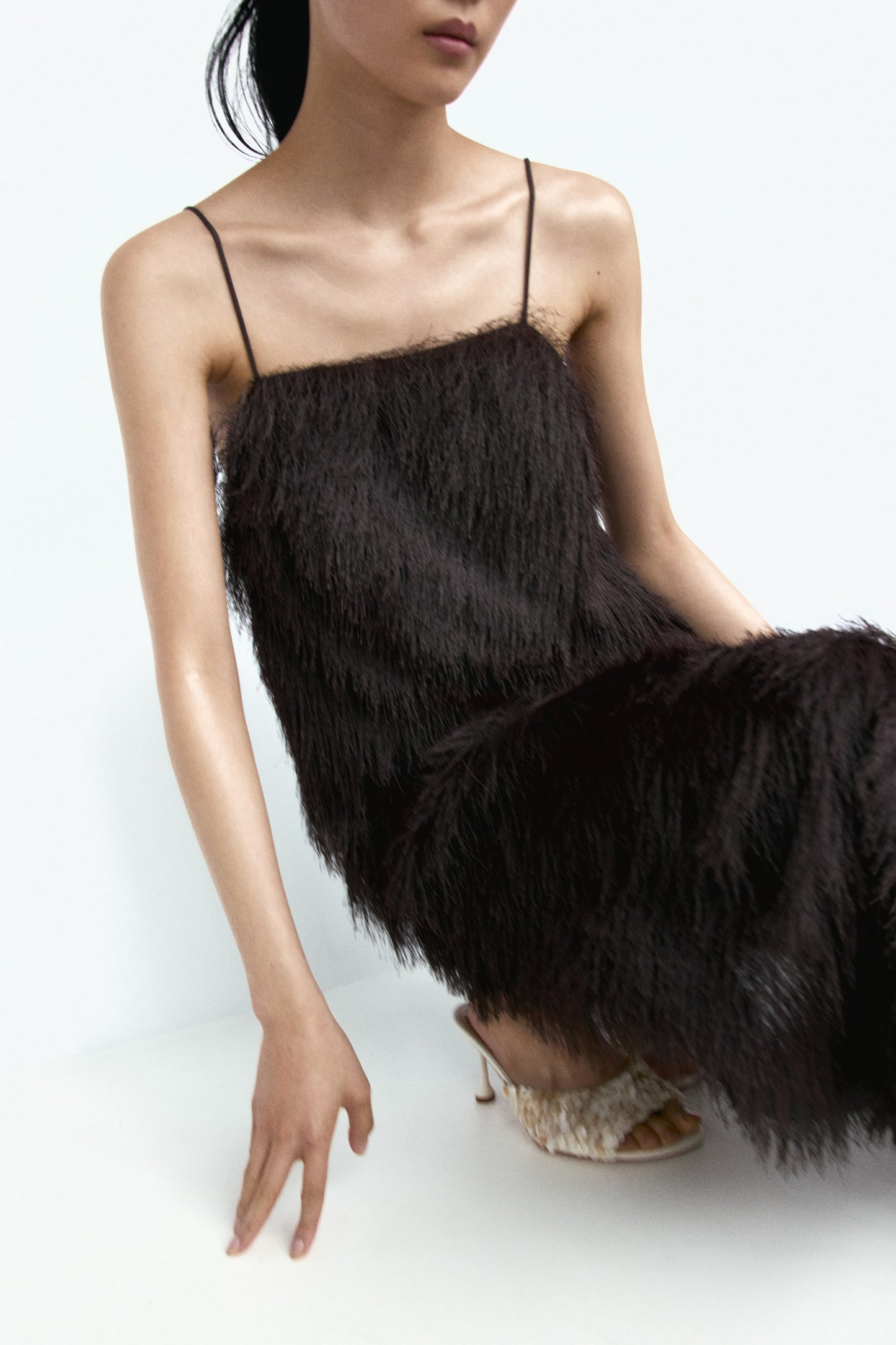 Fringed strappy dress