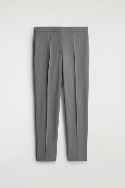 Tailored Wool Straight-Leg Trousers