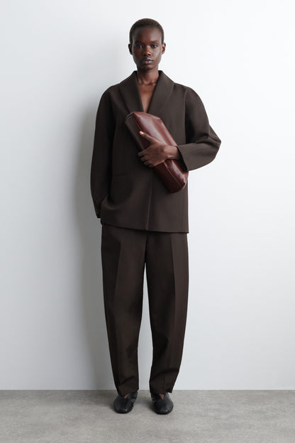 Ingot leather clutch bag