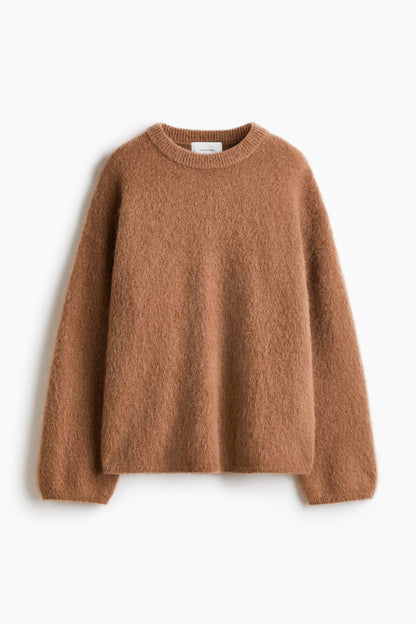 Oversized mohair-blend jumper