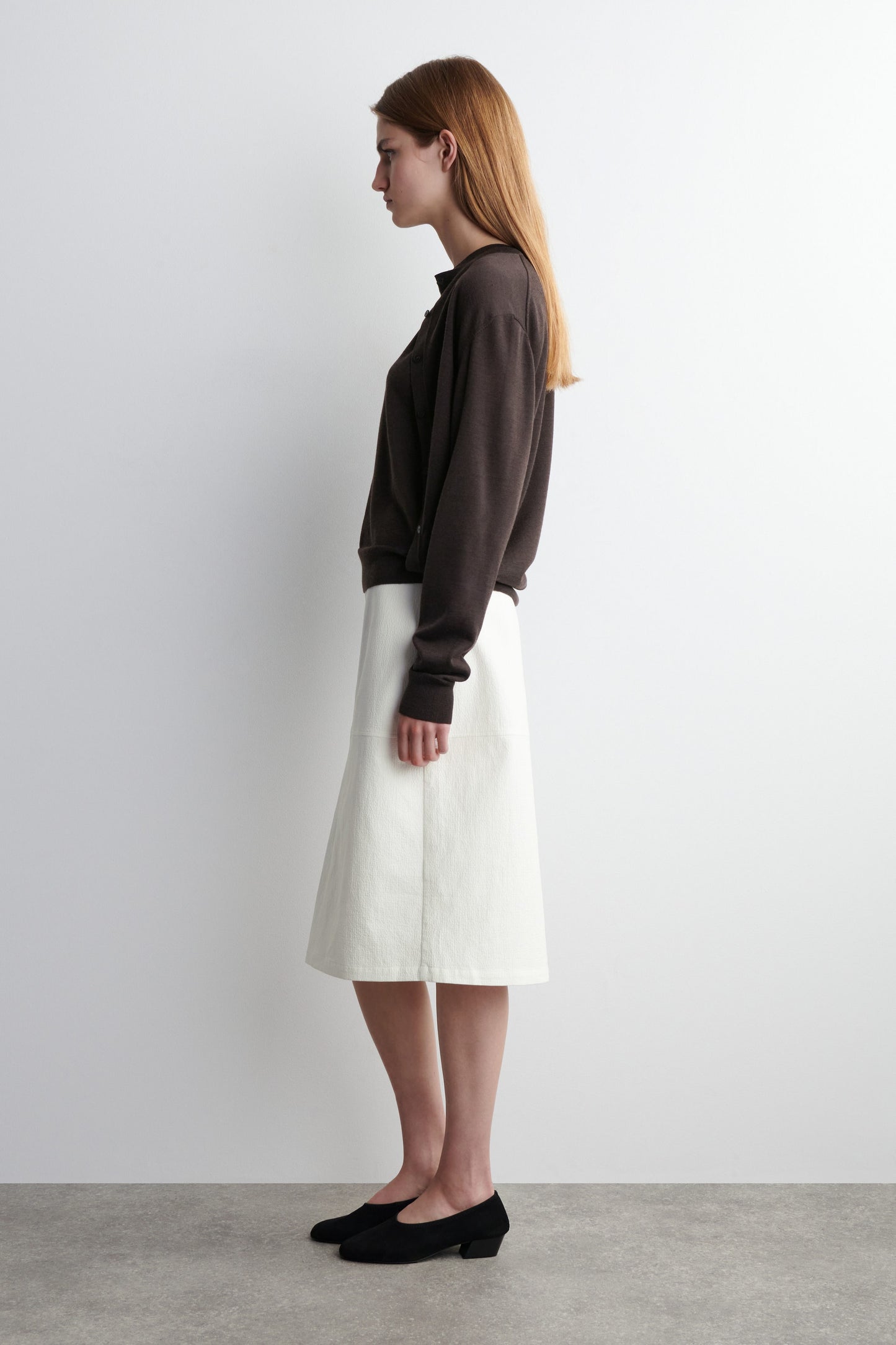 Layered Merino Wool Cardigan