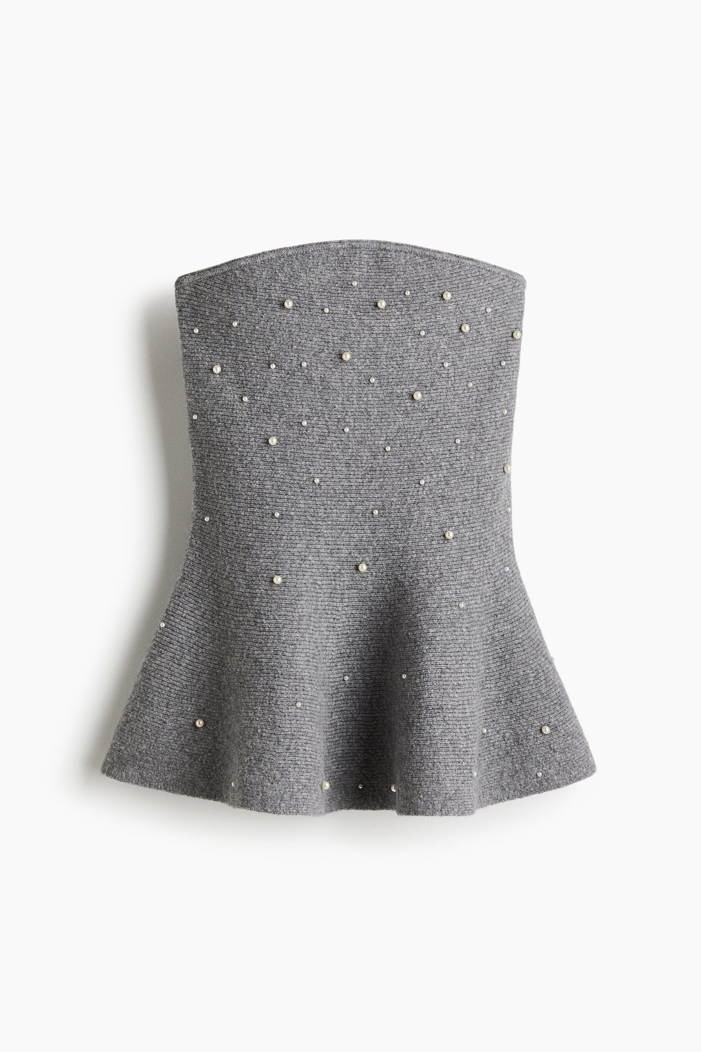 Bead-embellished bandeau top