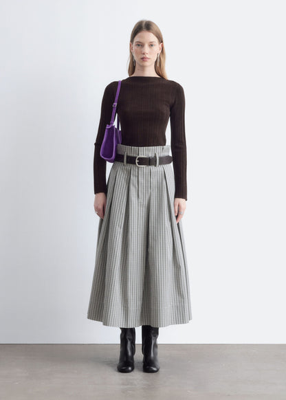 Pleated Midi Skirt