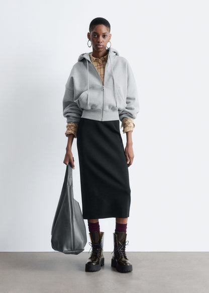 Cropped Zip-Up Hoodie