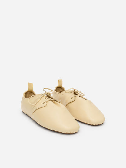 Soft Leather Lace-Up Shoes