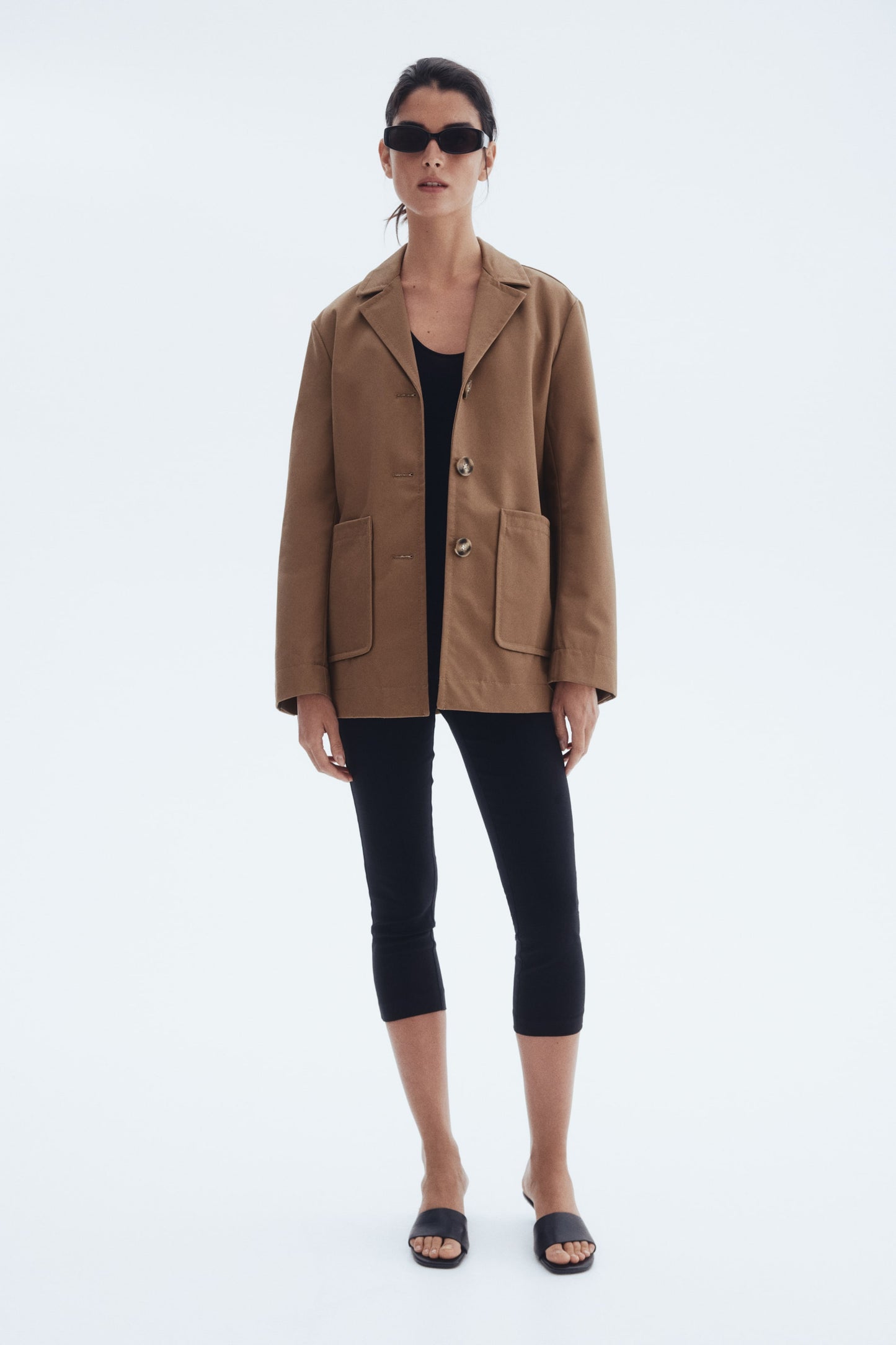 Oversized twill jacket