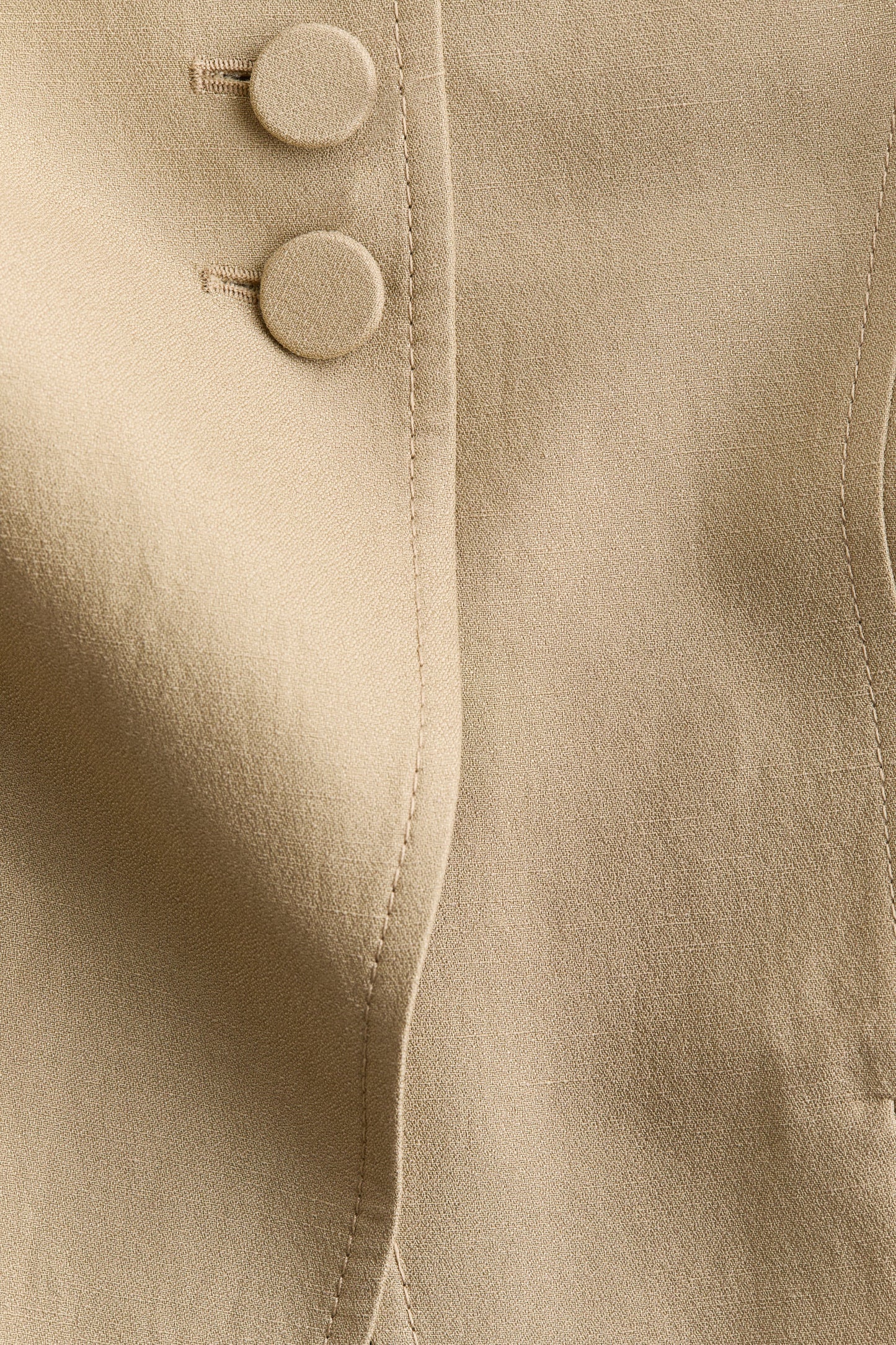 Linen-blend hourglass blazer