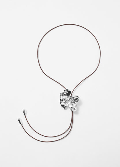 Flower Bolo Tie Necklace