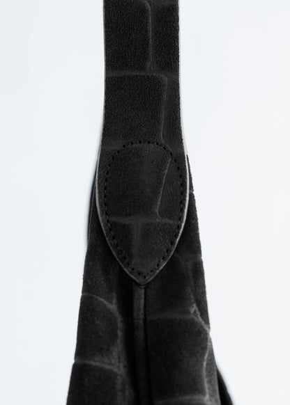 Suede Croco Tote Bag