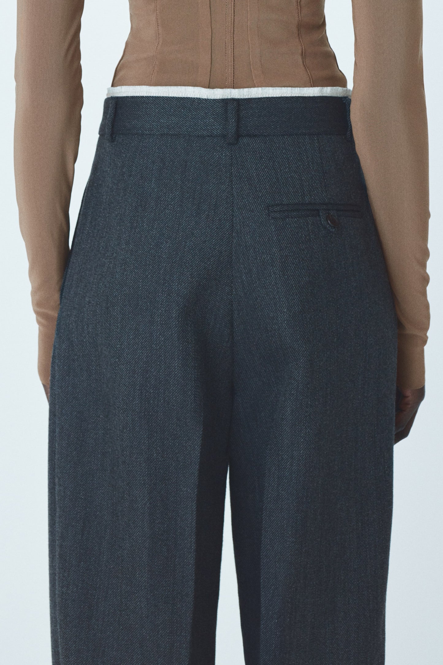 Tailored wool trousers