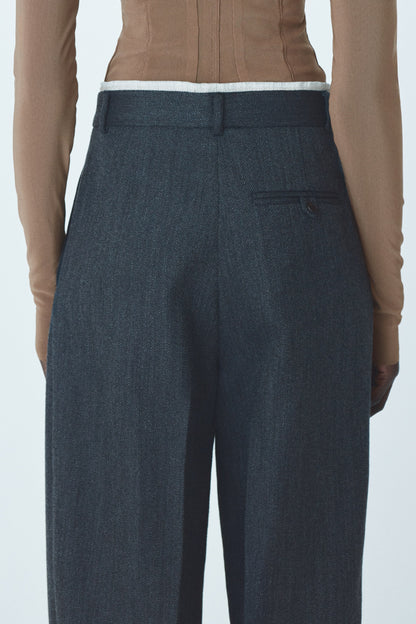 Tailored wool trousers