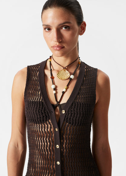 Open-Knit Maxi Dress