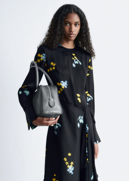 Asymmetric Long-Sleeve Mini Dress