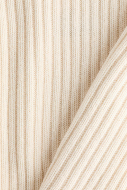 Rib-knit wool jumper