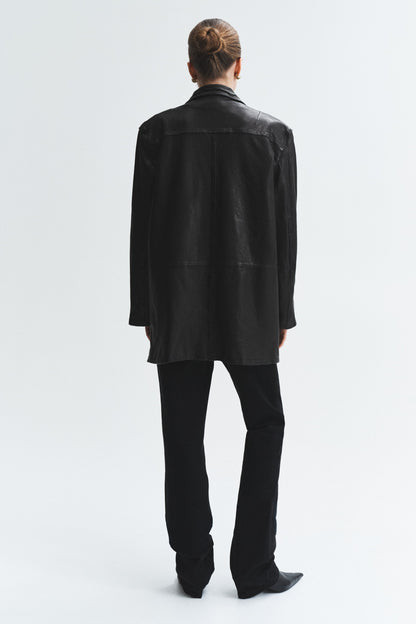 Leather coat