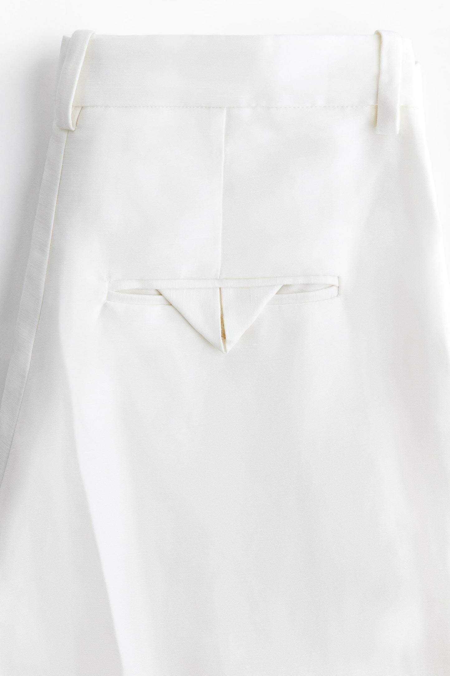 Linen-blend barrel trousers