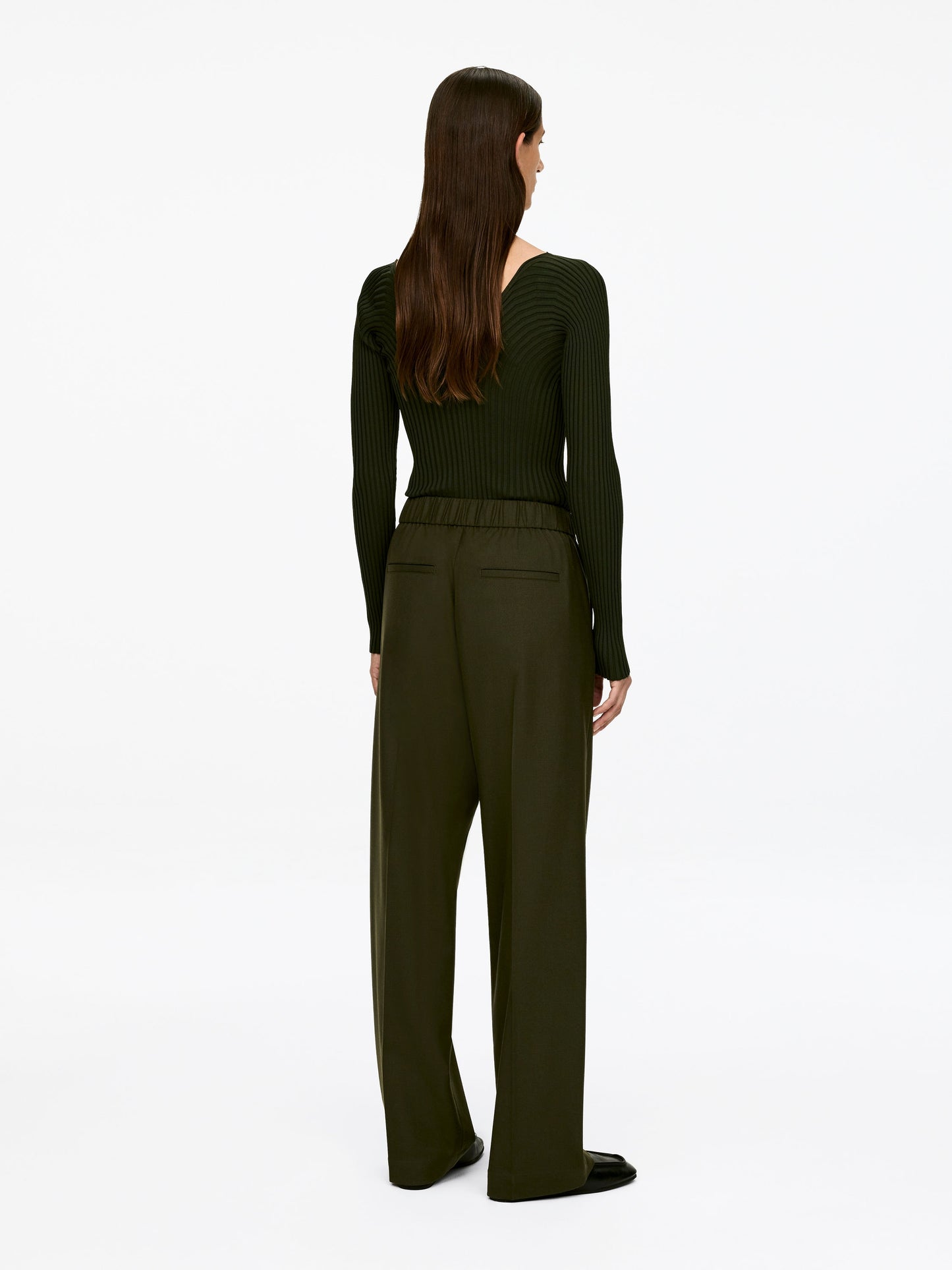 Elastic Waist Tailored Trousers