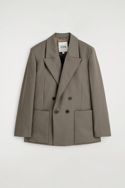 Double-Breasted Wool-Twill Blazer