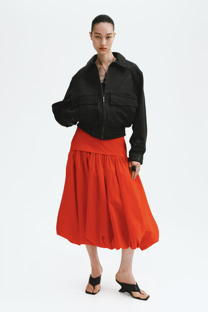 Midi balloon skirt