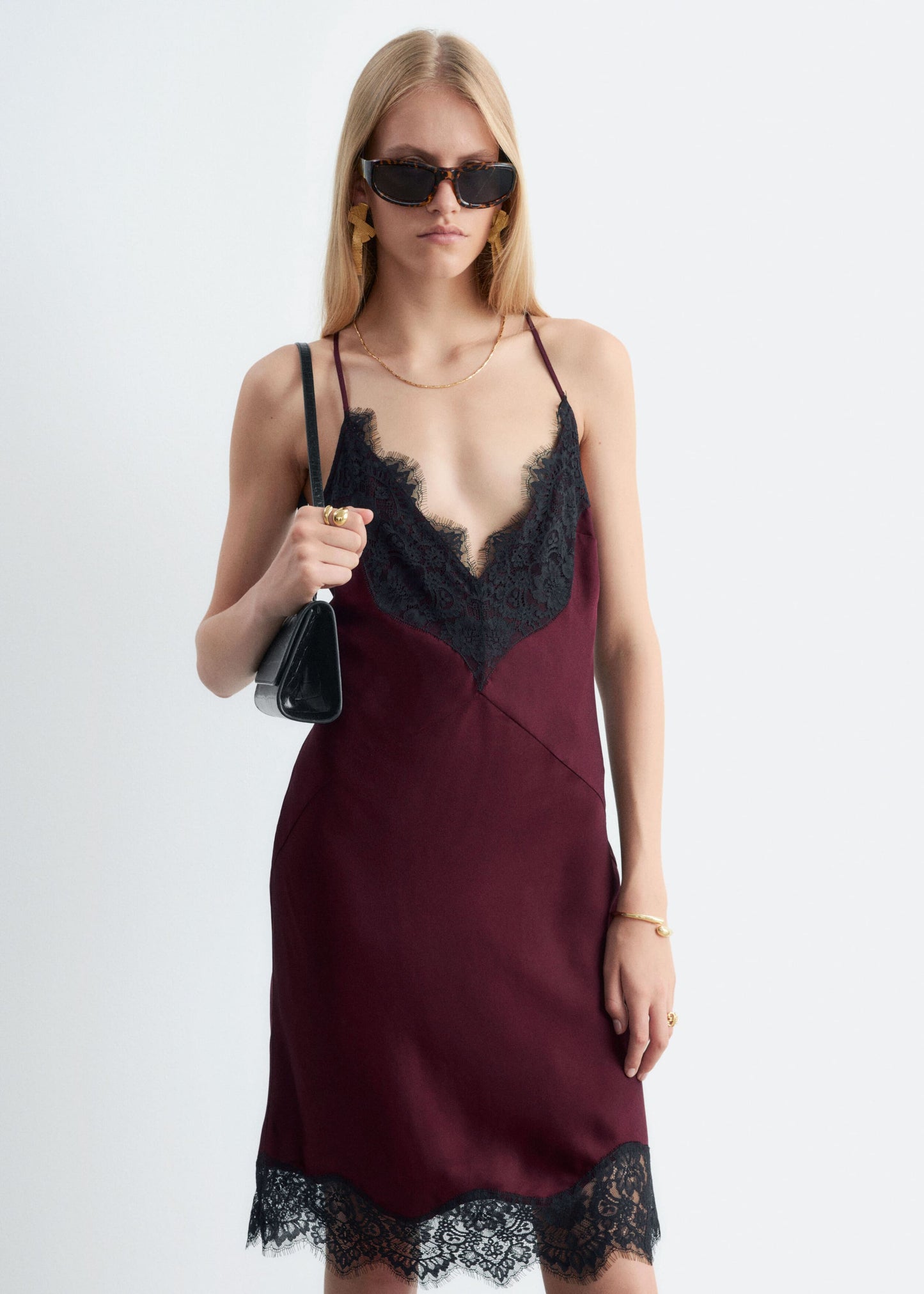 Lace Trim Slip Dress