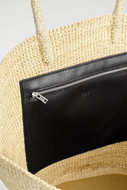Hand-Woven Market Straw Tote