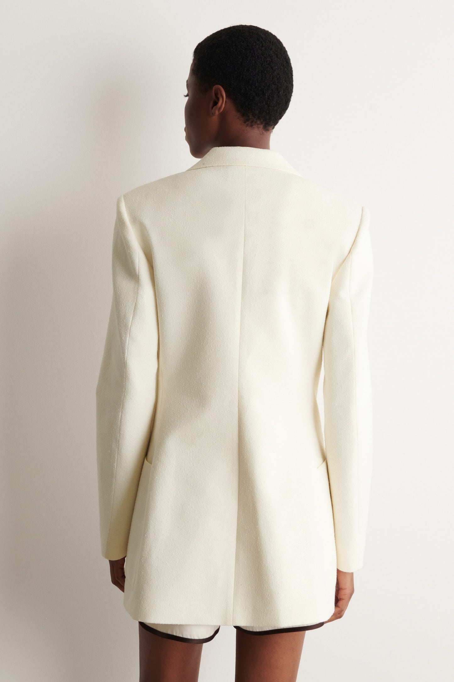 Single-breasted bouclé blazer