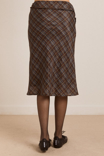 Octavia Skirt Sheer Multi Check